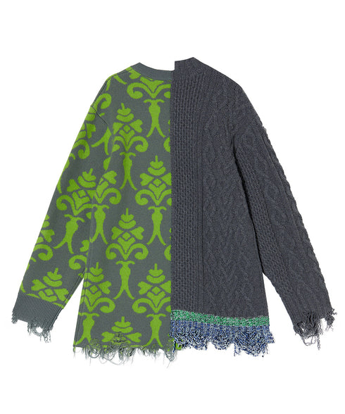 Patchwork Toggle Sweater